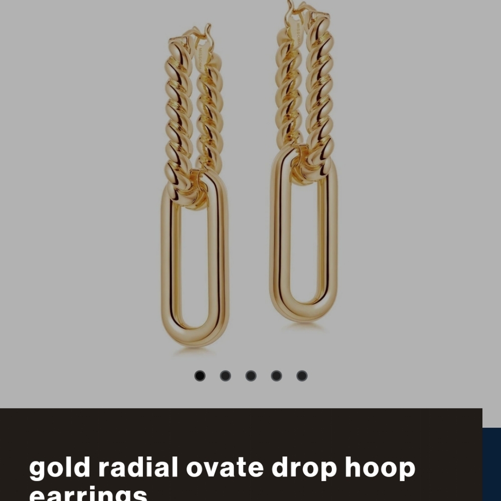Missoma gold radial hoop earrings